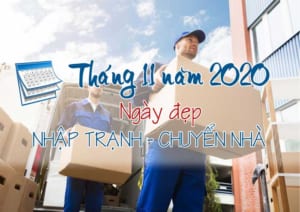 Ngày đẹp chuyển nhà tháng 11 năm 2020