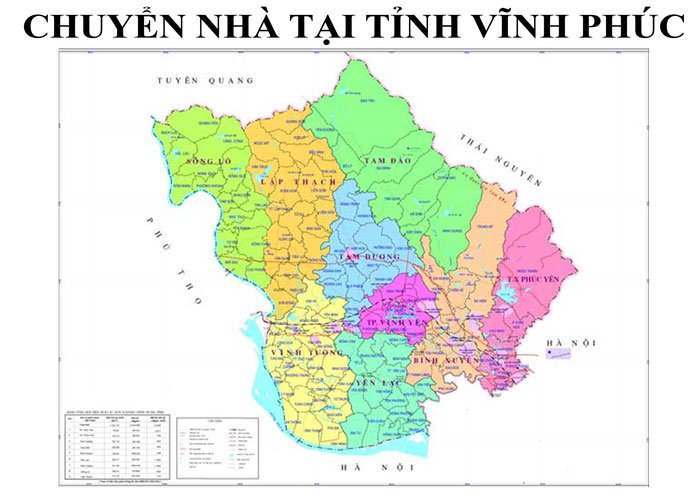 Dịch vụ chuyển nhà trọn gói tại Vĩnh Phúc giá rẻ